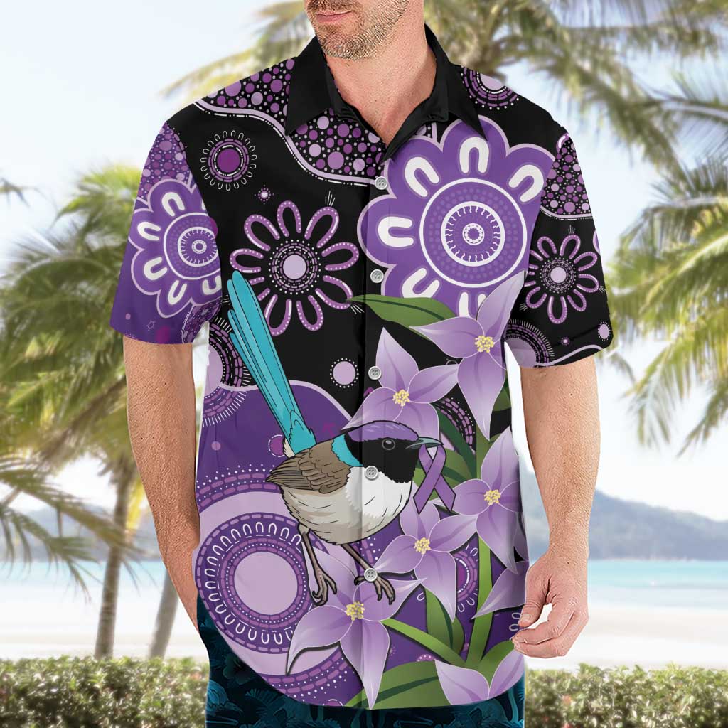 Australia Epilepsy Awareness Hawaiian Shirt Purple-crowned Fairywren Boronia Aboriginal - Aussie Hoodie