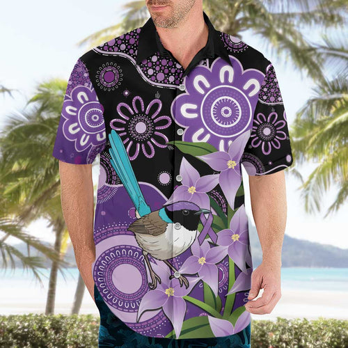Australia Epilepsy Awareness Hawaiian Shirt Purple-crowned Fairywren Boronia Aboriginal - Aussie Hoodie