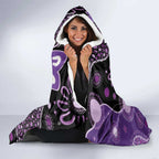 Australia Epilepsy Awareness Hooded Blanket Purple-crowned Fairywren Boronia Aboriginal - Aussie Hoodie