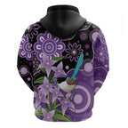 Australia Epilepsy Awareness Hoodie Purple-crowned Fairywren Boronia Aboriginal - Aussie Hoodie