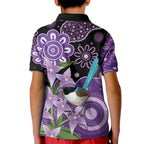 Australia Epilepsy Awareness Kid Polo Shirt Purple-crowned Fairywren Boronia Aboriginal - Aussie Hoodie