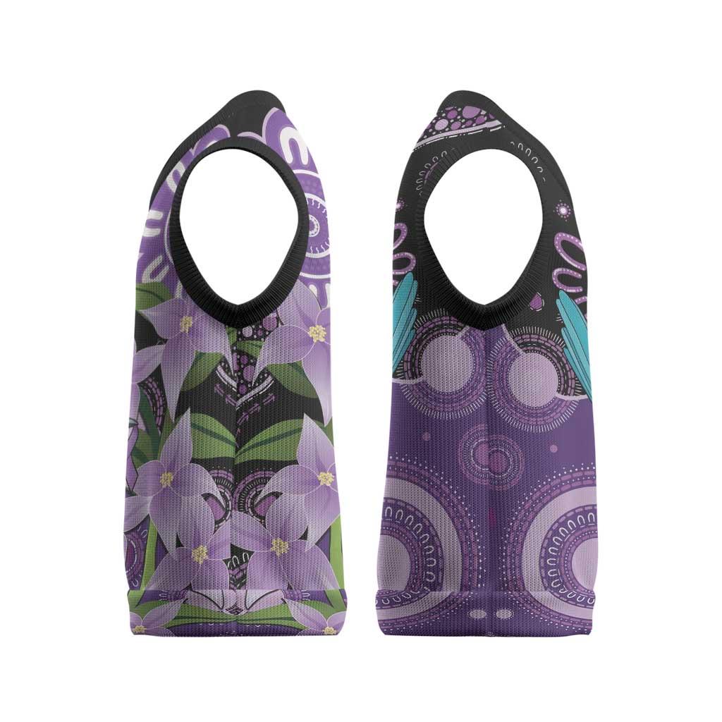 Australia Epilepsy Awareness Christmas Knitted V-Neck Vest Purple-crowned Fairywren Boronia Aboriginal - Aussie Hoodie