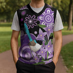 Australia Epilepsy Awareness Christmas Knitted V-Neck Vest Purple-crowned Fairywren Boronia Aboriginal - Aussie Hoodie