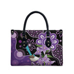 Australia Epilepsy Awareness Leather Bag Purple-crowned Fairywren Boronia Aboriginal - Aussie Hoodie