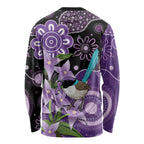 Australia Epilepsy Awareness Long Sleeve Shirt Purple-crowned Fairywren Boronia Aboriginal - Aussie Hoodie