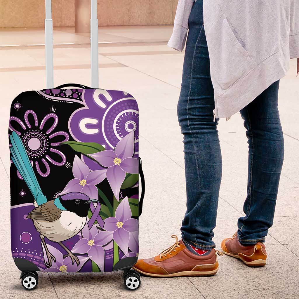 Australia Epilepsy Awareness Luggage Cover Purple-crowned Fairywren Boronia Aboriginal - Aussie Hoodie