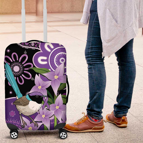 Australia Epilepsy Awareness Luggage Cover Purple-crowned Fairywren Boronia Aboriginal - Aussie Hoodie