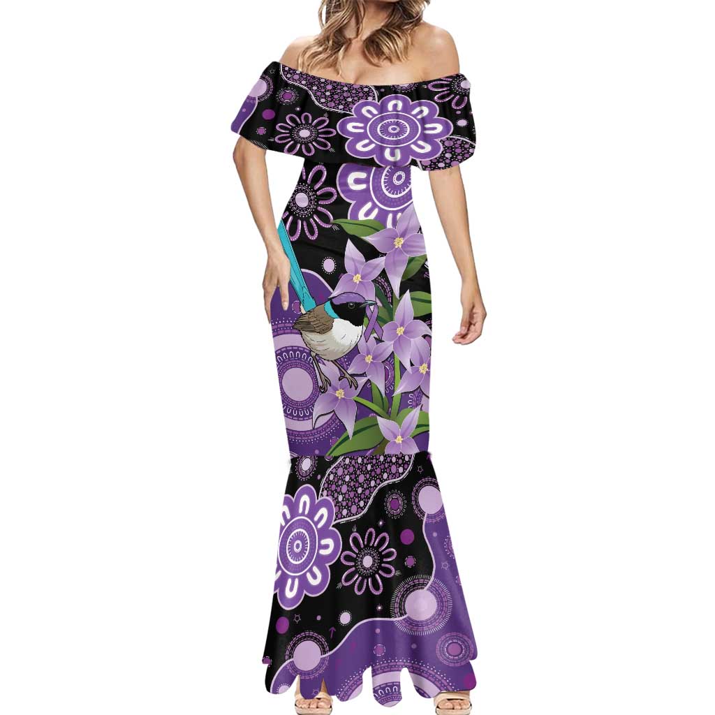 Australia Epilepsy Awareness Mermaid Dress Purple-crowned Fairywren Boronia Aboriginal - Aussie Hoodie