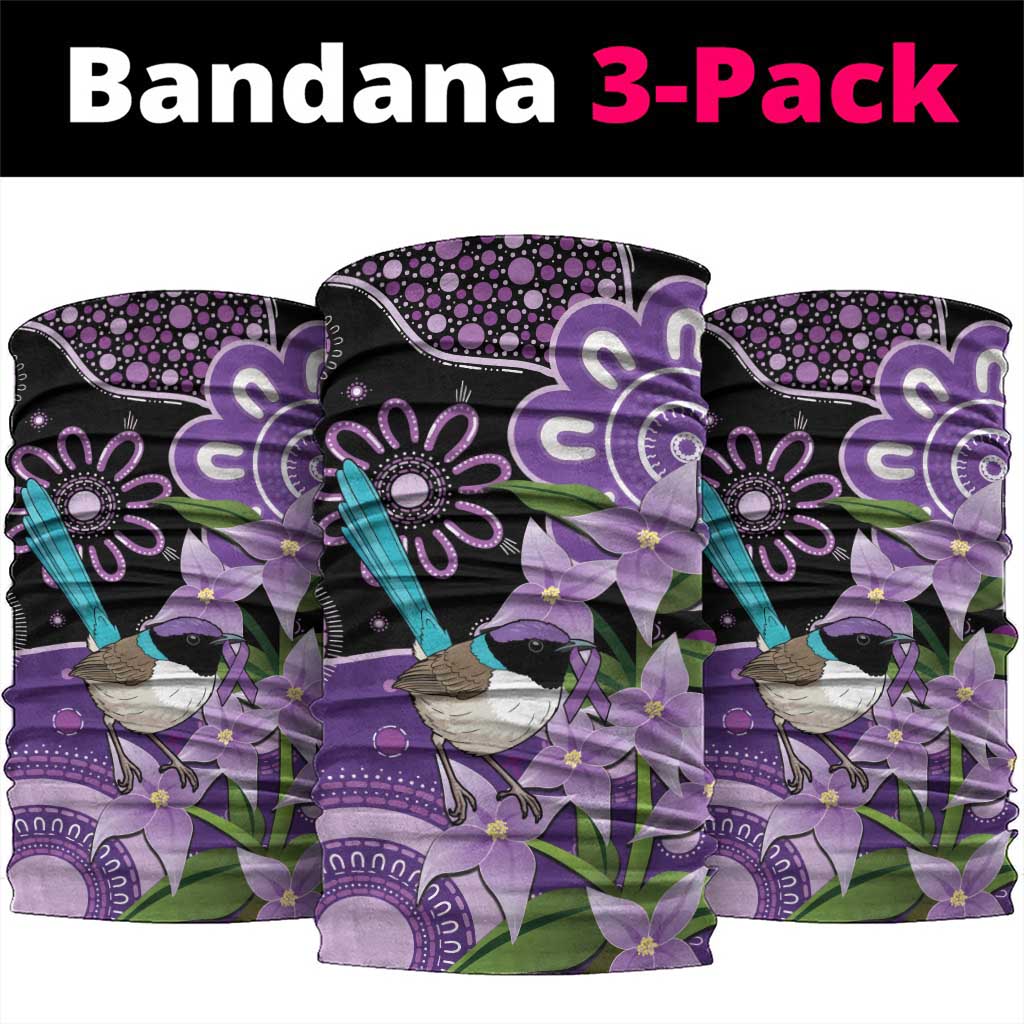 Australia Epilepsy Awareness Neck Gaiter Purple-crowned Fairywren Boronia Aboriginal - Aussie Hoodie