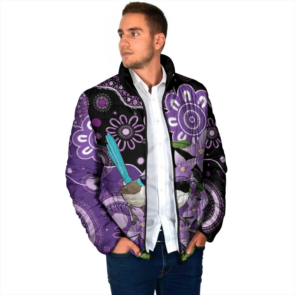 Australia Epilepsy Awareness Padded Jacket Purple-crowned Fairywren Boronia Aboriginal - Aussie Hoodie