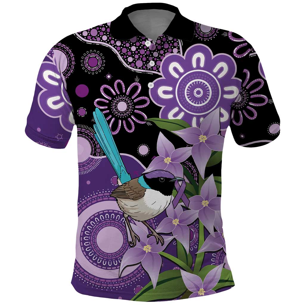 Australia Epilepsy Awareness Polo Shirt Purple-crowned Fairywren Boronia Aboriginal - Aussie Hoodie