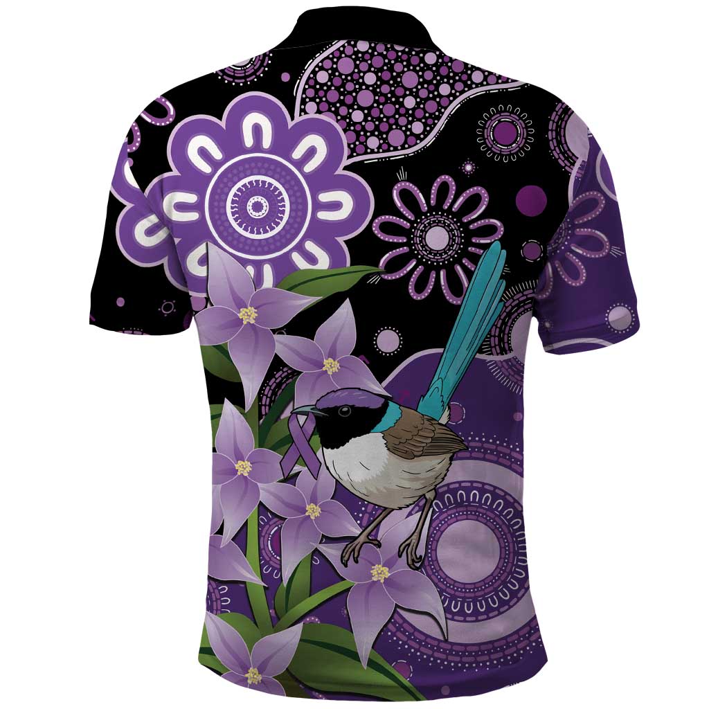 Australia Epilepsy Awareness Polo Shirt Purple-crowned Fairywren Boronia Aboriginal - Aussie Hoodie