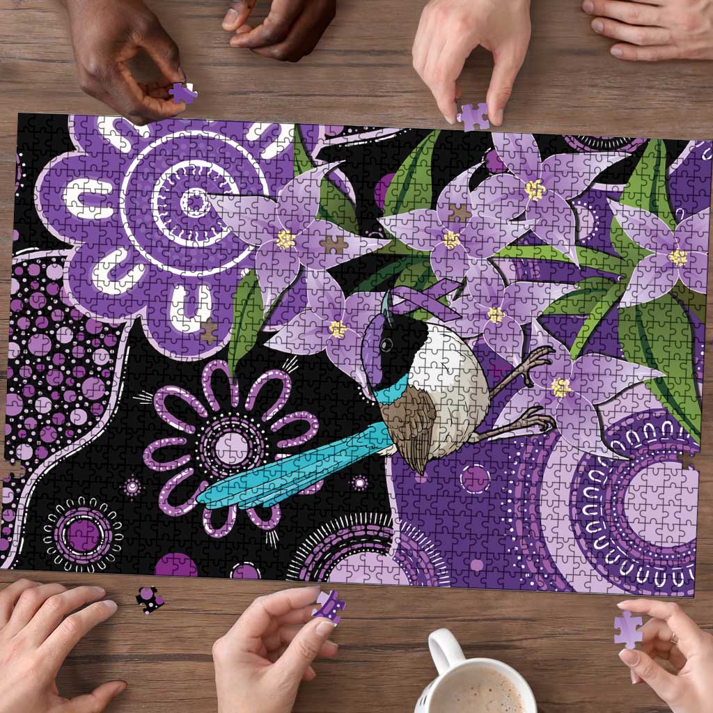 Australia Epilepsy Awareness Puzzle Purple-crowned Fairywren Boronia Aboriginal - Aussie Hoodie