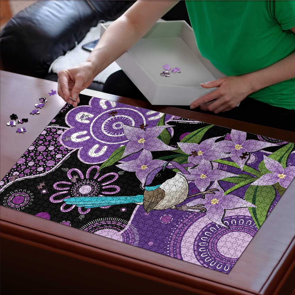 Australia Epilepsy Awareness Puzzle Purple-crowned Fairywren Boronia Aboriginal - Aussie Hoodie