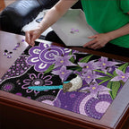 Australia Epilepsy Awareness Puzzle Purple-crowned Fairywren Boronia Aboriginal - Aussie Hoodie