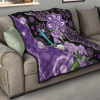 Australia Epilepsy Awareness Quilt Purple-crowned Fairywren Boronia Aboriginal - Aussie Hoodie