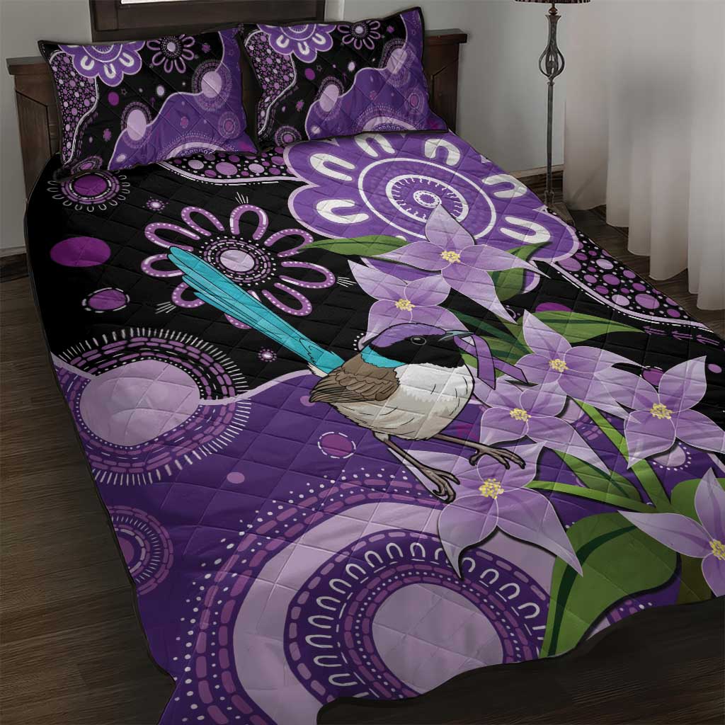 Australia Epilepsy Awareness Quilt Bed Set Purple-crowned Fairywren Boronia Aboriginal - Aussie Hoodie