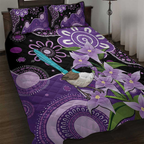 Australia Epilepsy Awareness Quilt Bed Set Purple-crowned Fairywren Boronia Aboriginal - Aussie Hoodie