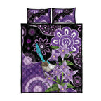 Australia Epilepsy Awareness Quilt Bed Set Purple-crowned Fairywren Boronia Aboriginal - Aussie Hoodie