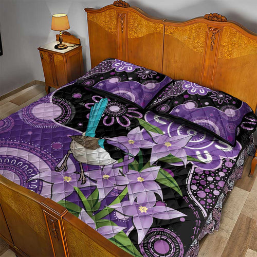 Australia Epilepsy Awareness Quilt Bed Set Purple-crowned Fairywren Boronia Aboriginal - Aussie Hoodie