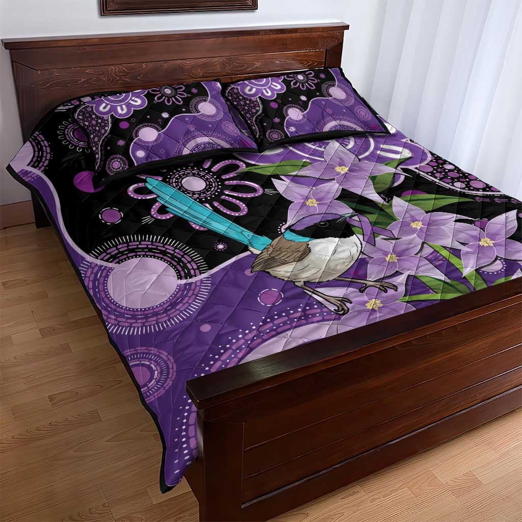 Australia Epilepsy Awareness Quilt Bed Set Purple-crowned Fairywren Boronia Aboriginal - Aussie Hoodie