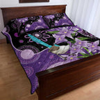 Australia Epilepsy Awareness Quilt Bed Set Purple-crowned Fairywren Boronia Aboriginal - Aussie Hoodie