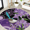 Australia Epilepsy Awareness Round Carpet Purple-crowned Fairywren Boronia Aboriginal - Aussie Hoodie