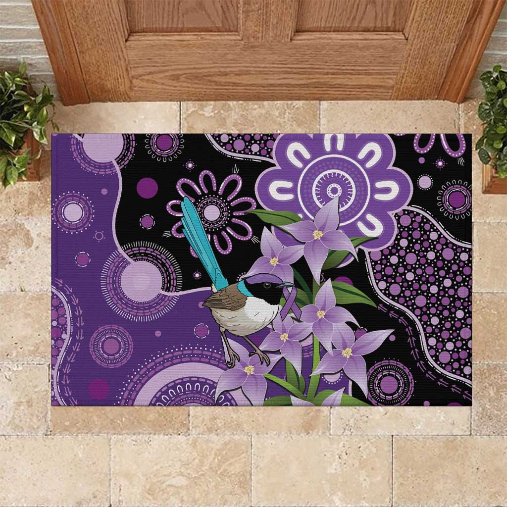 Australia Epilepsy Awareness Rubber Doormat Purple-crowned Fairywren Boronia Aboriginal - Aussie Hoodie