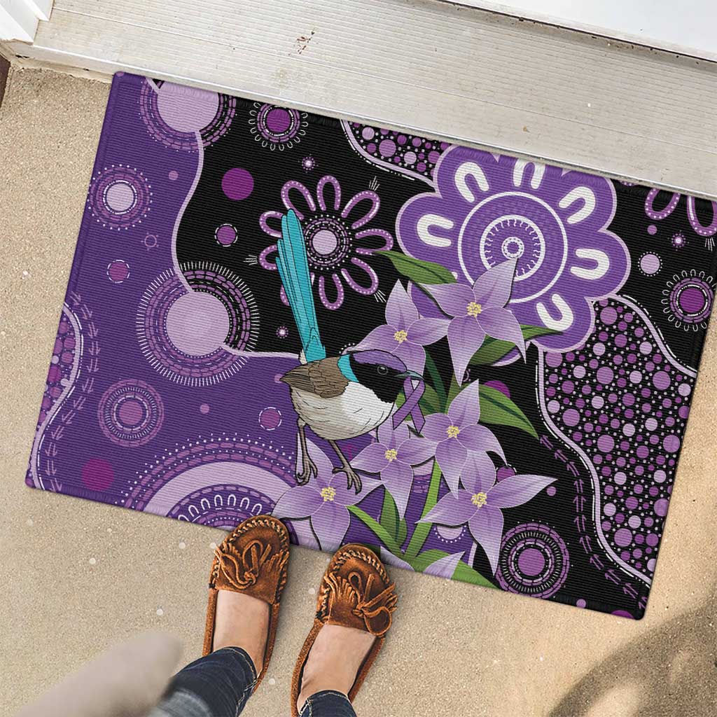 Australia Epilepsy Awareness Rubber Doormat Purple-crowned Fairywren Boronia Aboriginal - Aussie Hoodie