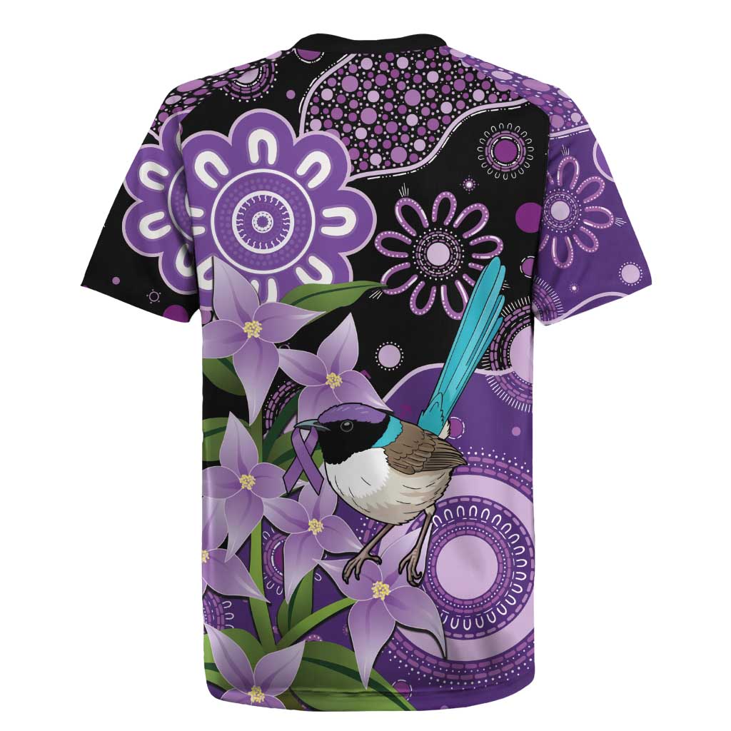 Australia Epilepsy Awareness Rugby Jersey Purple-crowned Fairywren Boronia Aboriginal - Aussie Hoodie