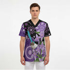 Australia Epilepsy Awareness Scrub Top Purple-crowned Fairywren Boronia Aboriginal - Aussie Hoodie
