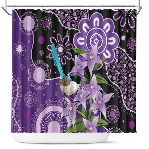 Australia Epilepsy Awareness Shower Curtain Purple-crowned Fairywren Boronia Aboriginal - Aussie Hoodie