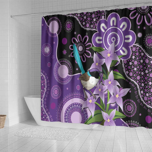 Australia Epilepsy Awareness Shower Curtain Purple-crowned Fairywren Boronia Aboriginal - Aussie Hoodie