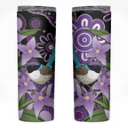 Australia Epilepsy Awareness Skinny Tumbler Purple-crowned Fairywren Boronia Aboriginal - Aussie Hoodie