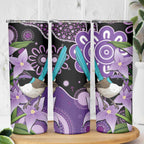 Australia Epilepsy Awareness Skinny Tumbler Purple-crowned Fairywren Boronia Aboriginal - Aussie Hoodie