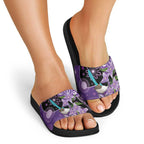 Australia Epilepsy Awareness Slide Sandals Purple-crowned Fairywren Boronia Aboriginal - Aussie Hoodie