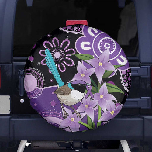 Australia Epilepsy Awareness Spare Tire Cover Purple-crowned Fairywren Boronia Aboriginal - Aussie Hoodie
