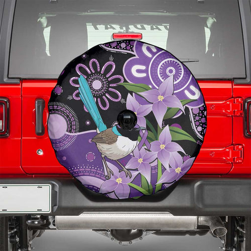 Australia Epilepsy Awareness Spare Tire Cover Purple-crowned Fairywren Boronia Aboriginal - Aussie Hoodie