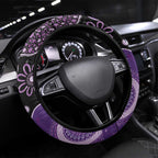 Australia Epilepsy Awareness Steering Wheel Cover Purple-crowned Fairywren Boronia Aboriginal - Aussie Hoodie