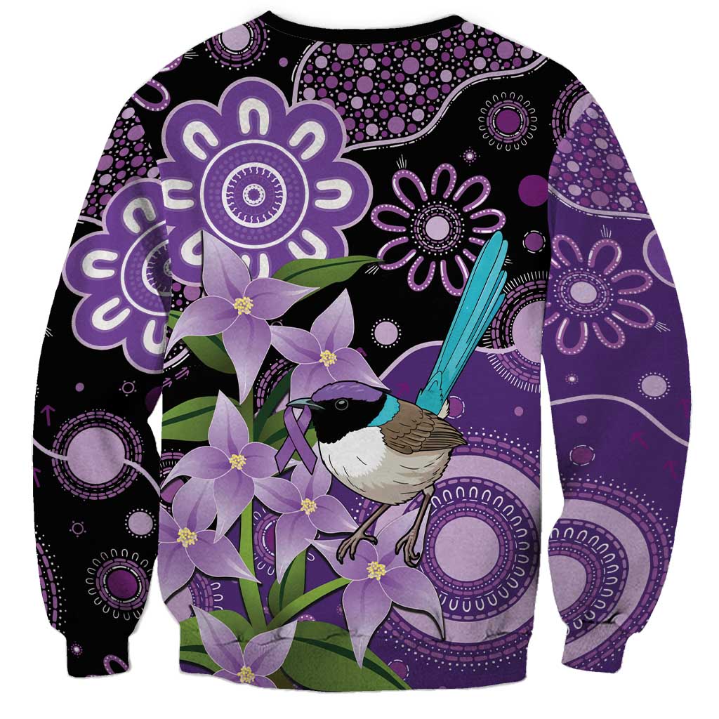 Australia Epilepsy Awareness Sweatshirt Purple-crowned Fairywren Boronia Aboriginal - Aussie Hoodie