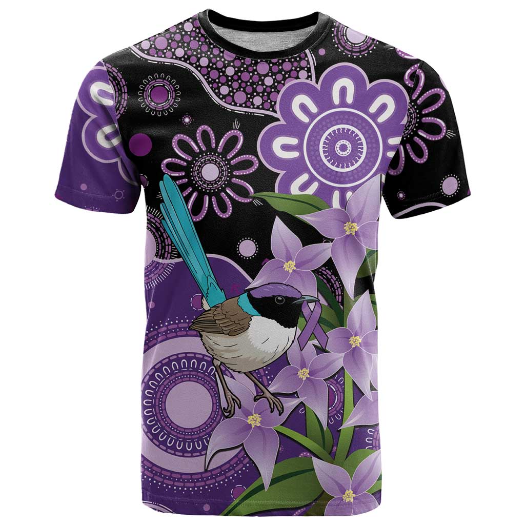 Australia Epilepsy Awareness T Shirt Purple-crowned Fairywren Boronia Aboriginal - Aussie Hoodie