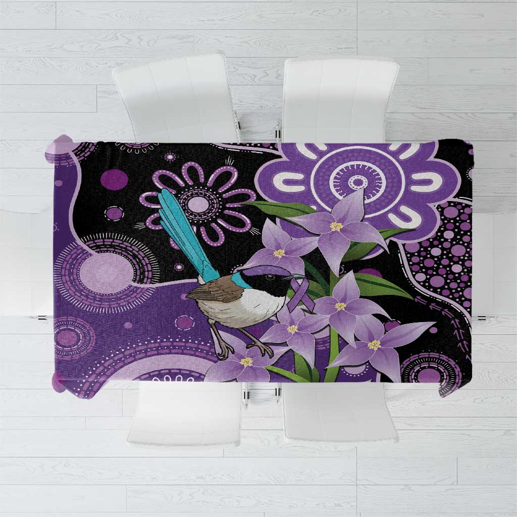 Australia Epilepsy Awareness Tablecloth Purple-crowned Fairywren Boronia Aboriginal - Aussie Hoodie