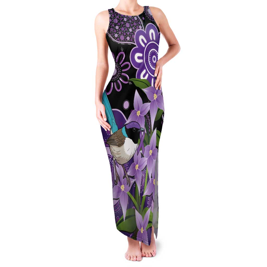 Australia Epilepsy Awareness Tank Maxi Dress Purple-crowned Fairywren Boronia Aboriginal - Aussie Hoodie