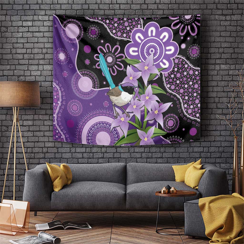 Australia Epilepsy Awareness Tapestry Purple-crowned Fairywren Boronia Aboriginal - Aussie Hoodie