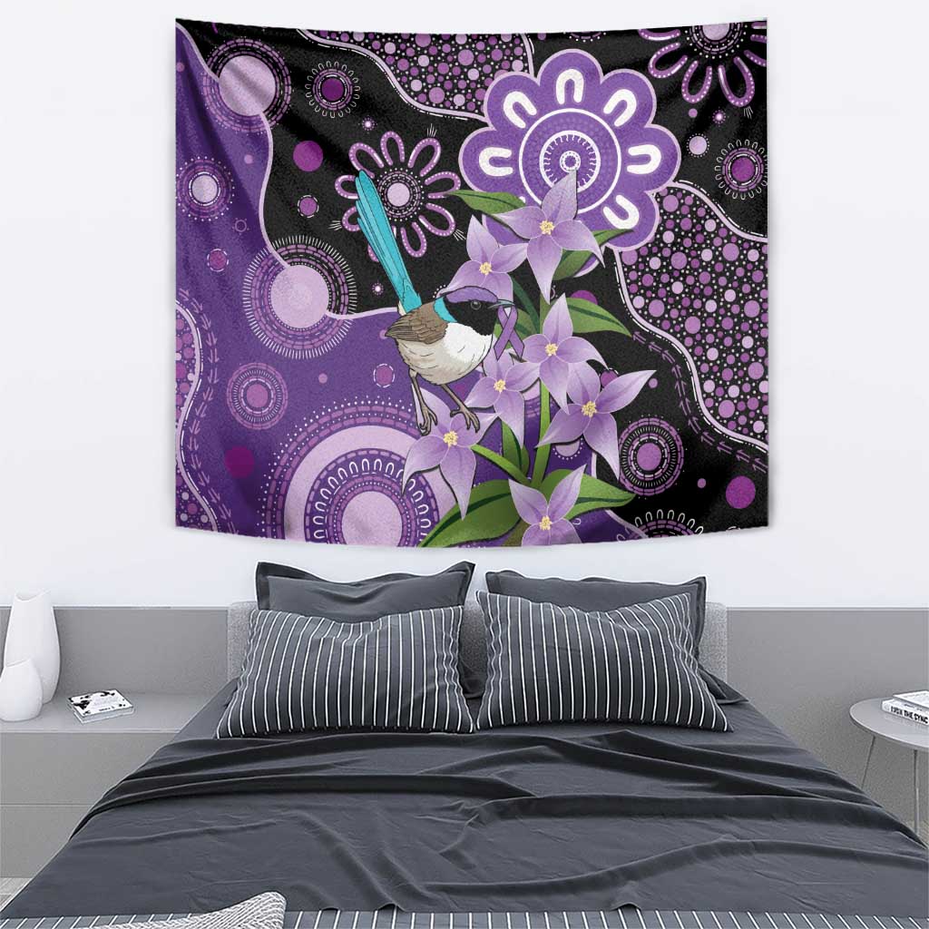 Australia Epilepsy Awareness Tapestry Purple-crowned Fairywren Boronia Aboriginal - Aussie Hoodie