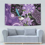 Australia Epilepsy Awareness Tapestry Purple-crowned Fairywren Boronia Aboriginal - Aussie Hoodie