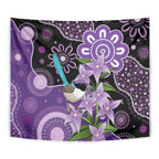 Australia Epilepsy Awareness Tapestry Purple-crowned Fairywren Boronia Aboriginal - Aussie Hoodie