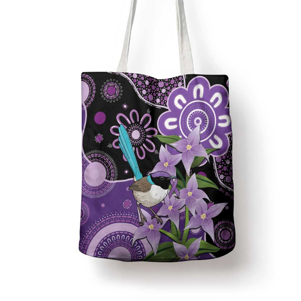 Australia Epilepsy Awareness Tote Bag Purple-crowned Fairywren Boronia Aboriginal - Aussie Hoodie
