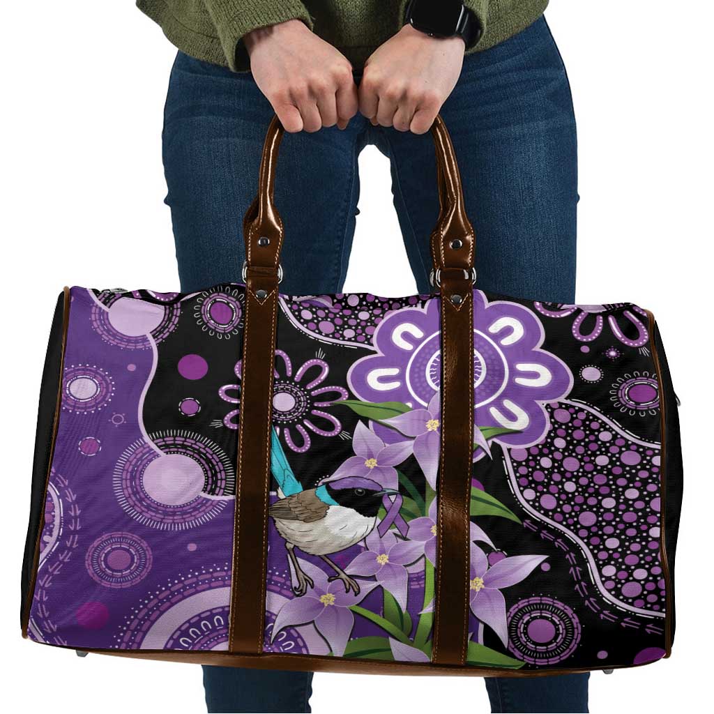 Australia Epilepsy Awareness Travel Bag Purple-crowned Fairywren Boronia Aboriginal - Aussie Hoodie