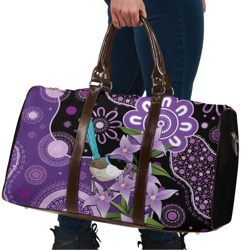Australia Epilepsy Awareness Travel Bag Purple-crowned Fairywren Boronia Aboriginal - Aussie Hoodie